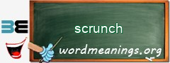 WordMeaning blackboard for scrunch